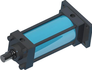 MOB拉缸油缸后法蘭連接 